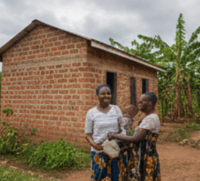 A group of smiling Ugandan girls supported by Isaac's House.